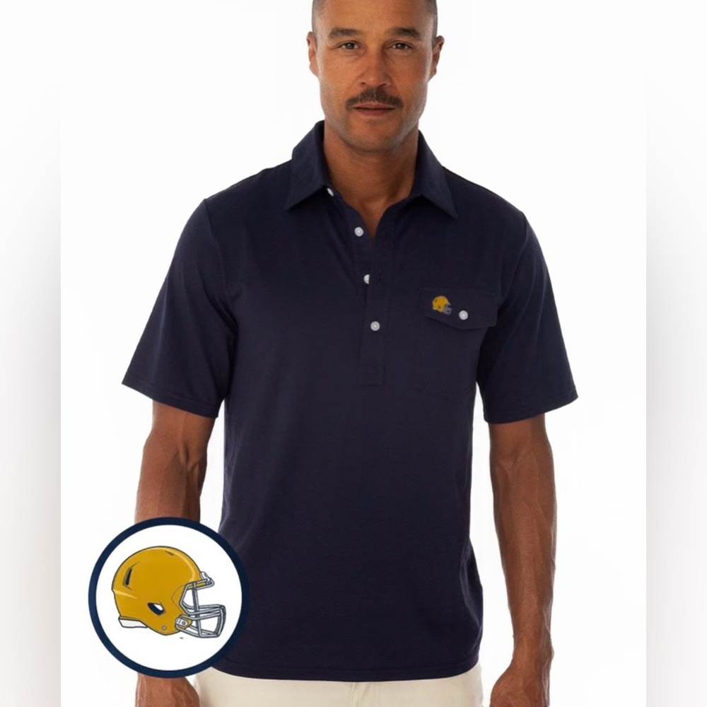 Criquet COACH'S PERFORMANCE PLAYERS SHIRT Helmet Logo Notre Dame Black Medium